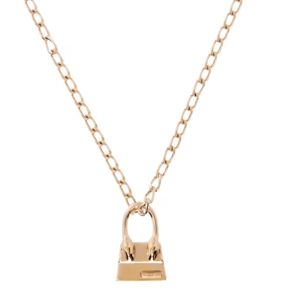 Jacquemus little bag gold necklace